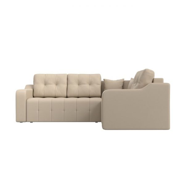 Угловой диван «Кембридж», механизм еврокнижка, экокожа, цвет бежевый