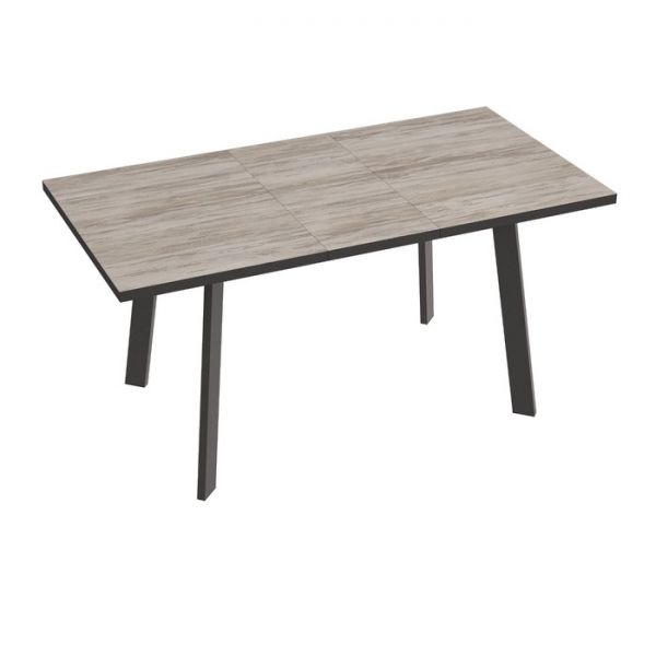 Раздвижной стол «Флекс», 1200/1550 ? 800 ? 740 мм, цвет белый муар / артвуд тёмный