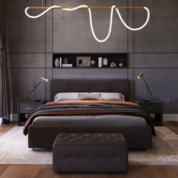 Кровать «Птичье гнездо New» без ПМ, 1400 ? 2000 мм, ортопедическое основание, цвет шоколад