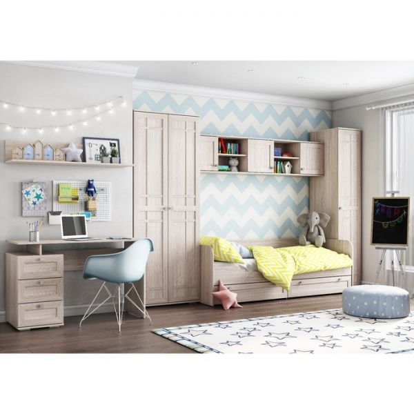 Шкаф ШР-2 РИВЬЕРА 2100х800х570 Ясень Шимо Светлый