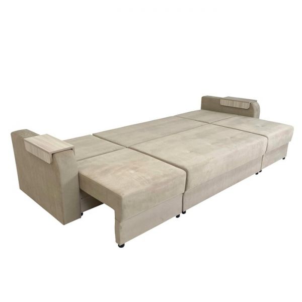 Диван-трансформер «Леон 1», механизм еврокнижка, ППУ, цвет коричневый