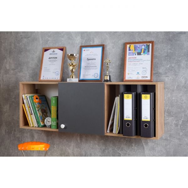 Шкаф навесной «Лойс 88», 1198 ? 253 ? 404 мм, цвет дуб золотистый / графит