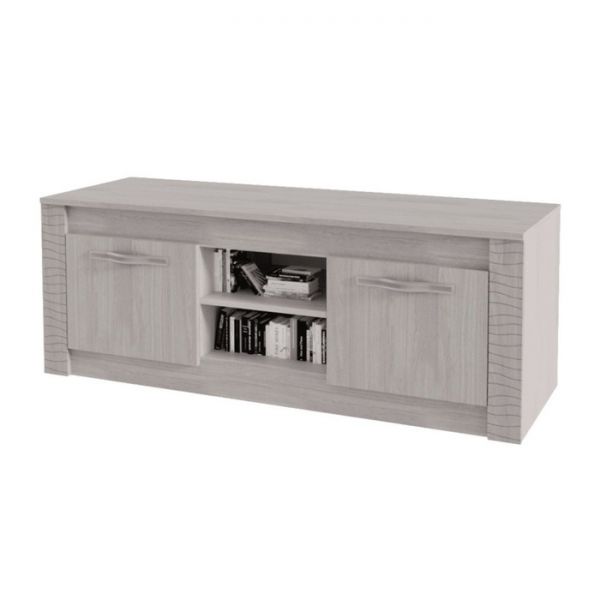 Тумба под ТВ Монако 1360х460х502 ясень белый/F12