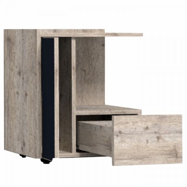 Тумба прикроватная Nature 42, 450 ? 357 ? 527 мм, цвет гаскон пайн / чёрный