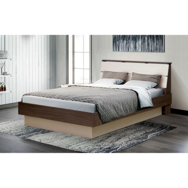 Кровать «Венеция 9», 1200 ? 2000 мм, цвет ясень анкор светлый / ясень анкор тёмный