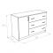 Комод 3 ящика с 1 дверью Лофт, Белый