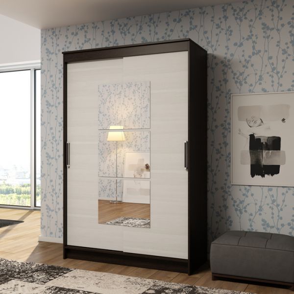 Шкаф-купе Элегант 1, 1260х2000х590, Белый гладкий