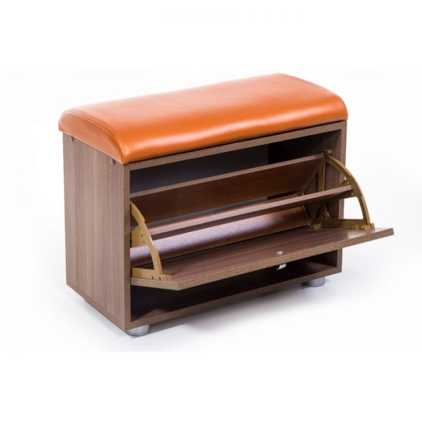 Обувница МС 1(120), 620х300х460, Шимо темный/Оранжевый