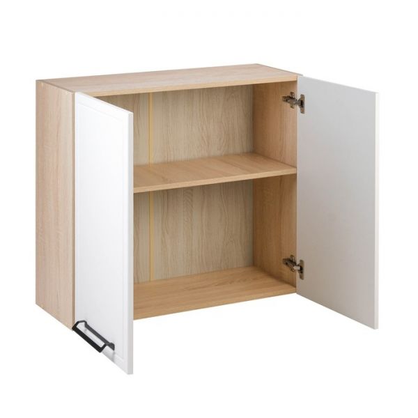 Шкаф навесной Квадро 800х310х720 Дуб сонома/Нубук Милк