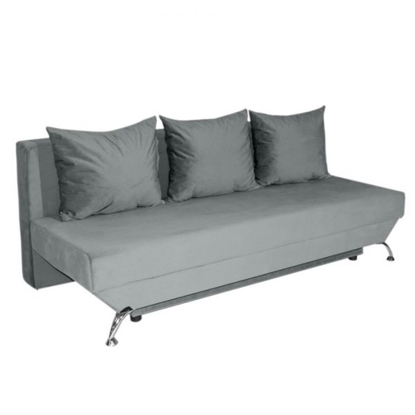 Прямой диван «Юность 17», механизм еврокнижка, ППУ, велюр, цвет бежевый