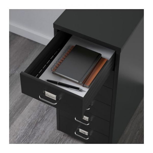 Тумба с ящиками на колёсах, цвет чёрный ХЕЛЬМЕР