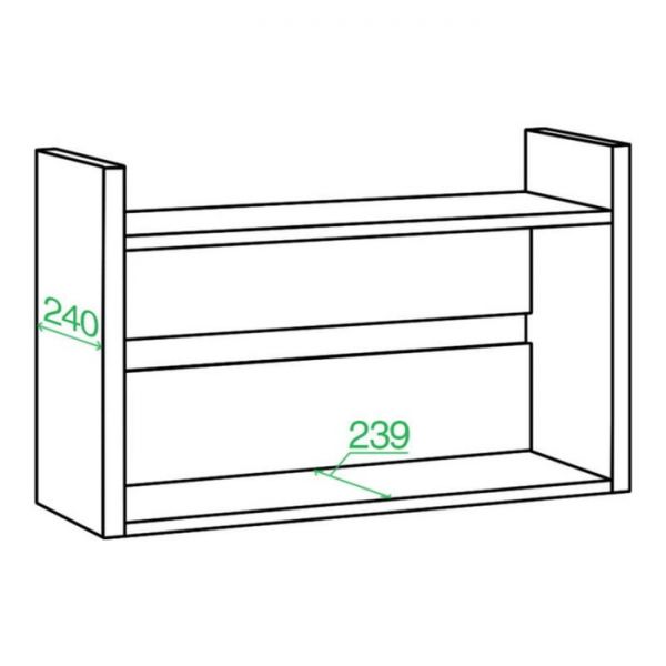 Полка, 700 ? 240 ? 432 мм, цвет карамель
