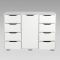 Комод 8 ящик 1 створки Пифагор-3  FAF(8Я1С) навесной/напольный 1150х400х820 Белый матовый