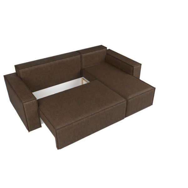 Угловой диван «Куба», механизм еврокнижка, рогожка, цвет бежевый