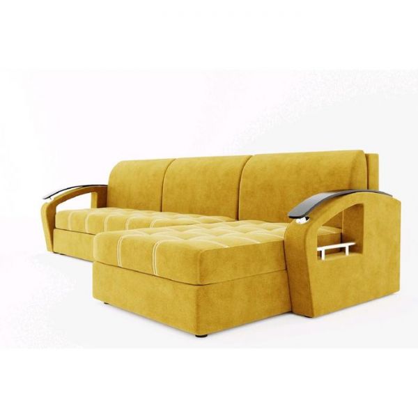 Угловой диван «Дубай», угол правый, еврокнижка, МДФ венге, цвет селфи 01