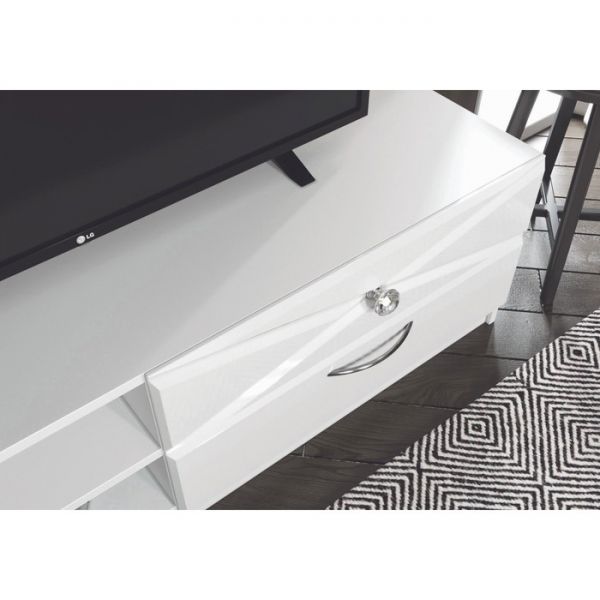 Гостиная Севиль 2002*950/480*400,  Белый глянец МДФ/Белый ЛДСП