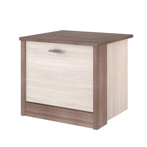 Тумба прикроватная «Николь», 466 ? 420 ? 416 мм, дверь, цвет ясень шимо светлый / тёмный