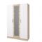 Шкаф 3х ств Леси, 1200х1900х466, Дуб сонома/Дуб сонома/Белый