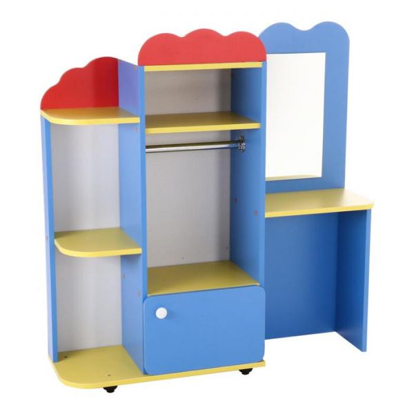 Уголок ряжений с трюмо 1050х300х1100  Синий/жёлтый/красный