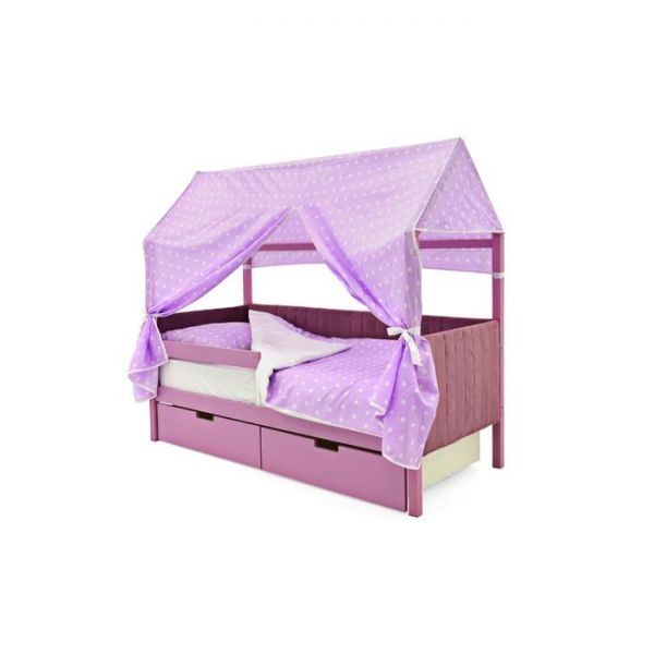 Детская кровать-домик мягкий Бельмарко  Svogen лаванда