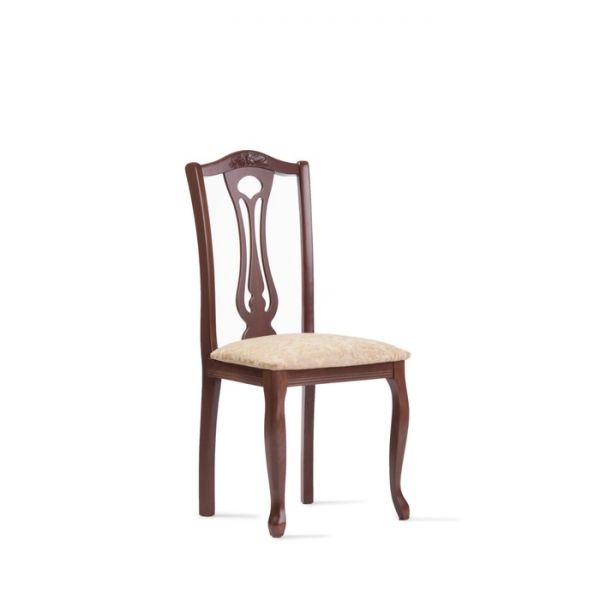 Стул Арфа, бук, цвет покраски  черешня,  ткань Andris(вензель) 160 беж