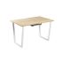 Стол АТЛАНТ-12 1300/1800*800х750 Дуб Небраска/Опора АТЛАНТ-Белый глянец