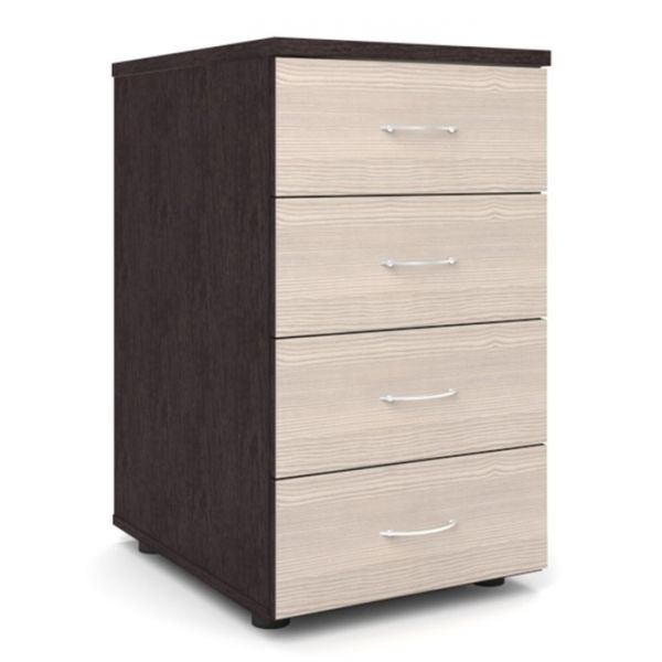 Тумба приставная, 430х550х750 мм, венге/дуб