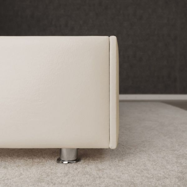 Кровать «Птичье гнездо» с ПМ, 1400х2000, ортопедическое основание, экокожа, цвет бежевый