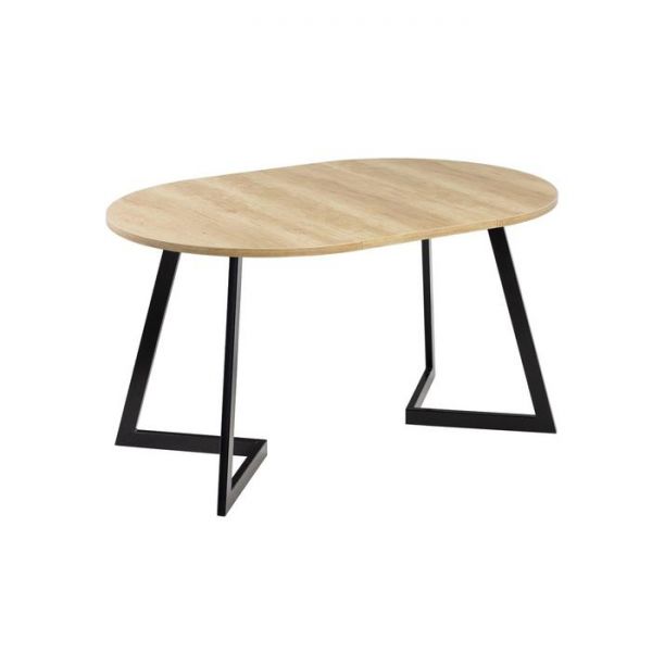 Стол РИМ D-940/1390 Дуб Небраска/Опора РИМ Гаспар-К, черный матовый