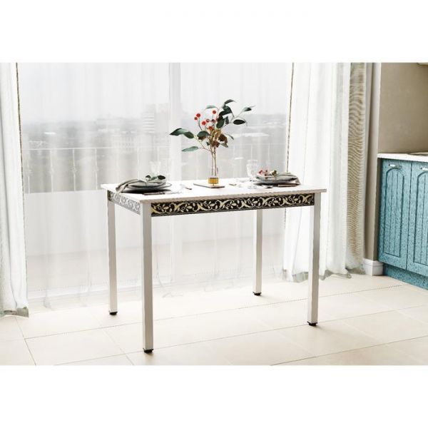 Стол обеденный №7 1000х700х730 Венге /Металлик; Ясень Шимо Светлый/Металлик