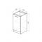Шкаф напольный Лира 400х600х850 с 1 дверцей  белый/Квадро шимо светлый/малага