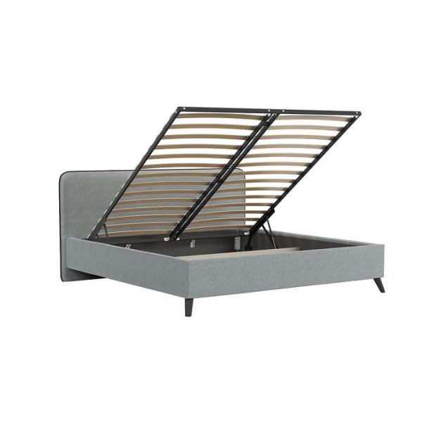 Кровать Миа, 1800х2000, ортопедическое осн+ПМ, Купер 18/Серый