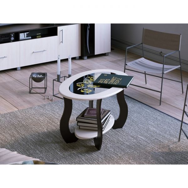 Стол журнальный СЖ-6  900х600х500 Дуб выбеленный/Венге