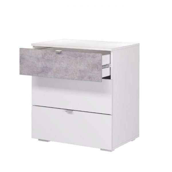 Комод «Акцент №9», 700 ? 474 ? 750 мм, цвет белый / цемент светлый