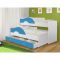 Кровать двухъярусная выкатная Матрешка Синий/белый 800х1600 с ящиком