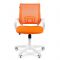 Офисное кресло Chairman 696, белый пластик, оранжевый