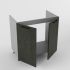 Шкаф под мойку Н800 Лофт 800х470х820  Бетон темный