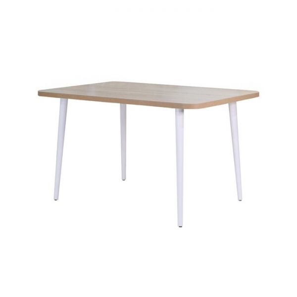 Стол не раздвижной Сочи-2 1200х850х750 дуб сонома/белый/опоры массив