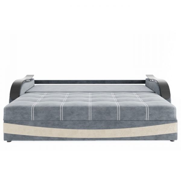 Прямой диван «Рим», механизм выкатной / еврокнижка, ППУ, велюр, цвет селфи 01 / селфи 15