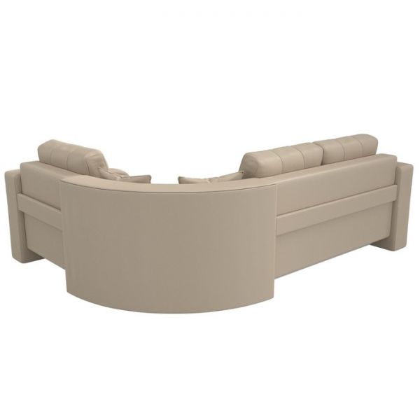 Угловой диван «Кембридж», механизм еврокнижка, экокожа, цвет бежевый