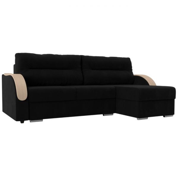 Угловой диван «Дарси», механизм еврокнижка, микровельвет, цвет бежевый