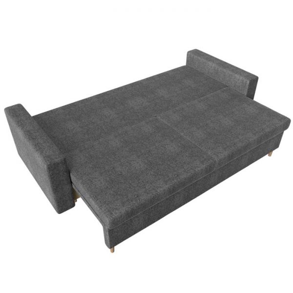 Диван прямой «Белфаст», механизм пантограф, рогожка, цвет серый