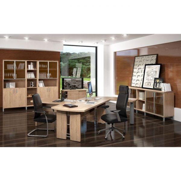 Стол руководителя BORN В 103, дуб девон