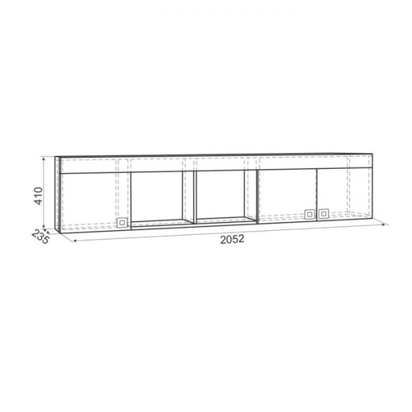 Полка Форсаж, 2050?240?450, дуб сонома/белый