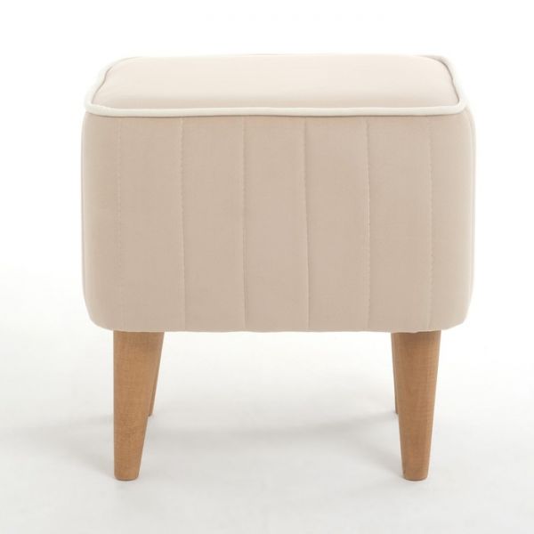 Пуф "Амма" велюр Velutto бежевый