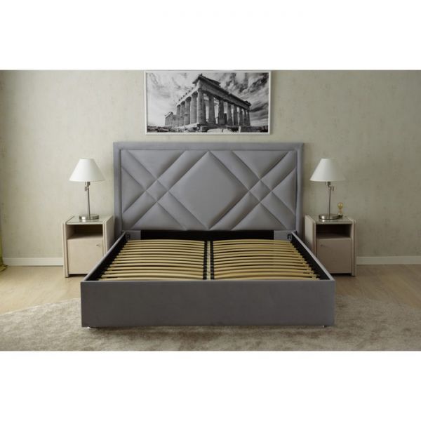 Кровать «Акрополь» с ПМ, 140 ? 200 см, ЭКО ПМ деревянный каркас, 1 ящик, цвет velutto 51