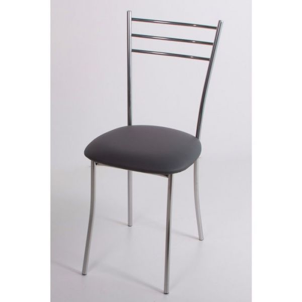 Стул на металлокаркасе Хлоя СТ хром люкс/белый