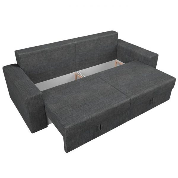 Диван прямой «Мэдисон», механизм еврокнижка, рогожка, цвет серый