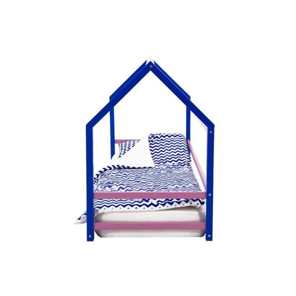 Детская кровать-домик Монтессори Бельмарко Svogen синий-лаванда