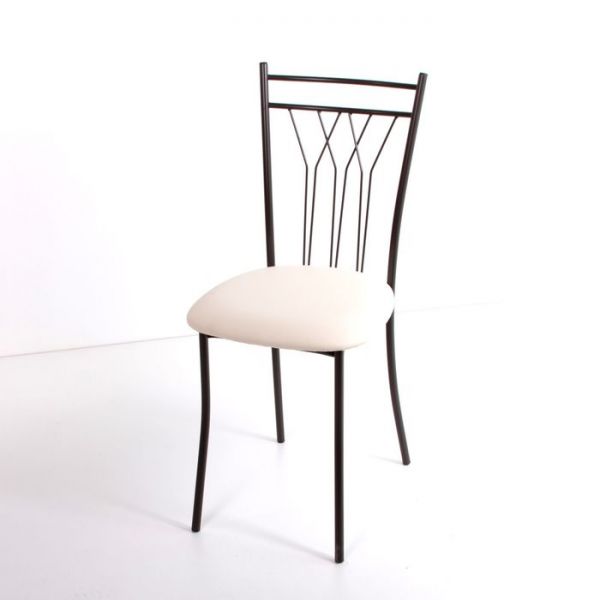 Стул на металлокаркасе Премьер СТ коричневый/слоновая кость